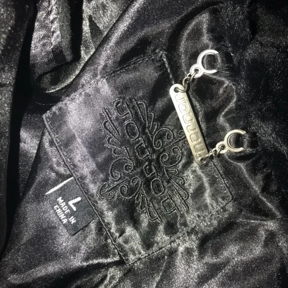 Joujou Vegan Faux Fur Black Vest Size L - Picture 2 of 5